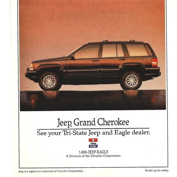 Jeep Grand Cherokee Car Auto 1990s Vintage Print Ad 8 in - Picture 3 of 4